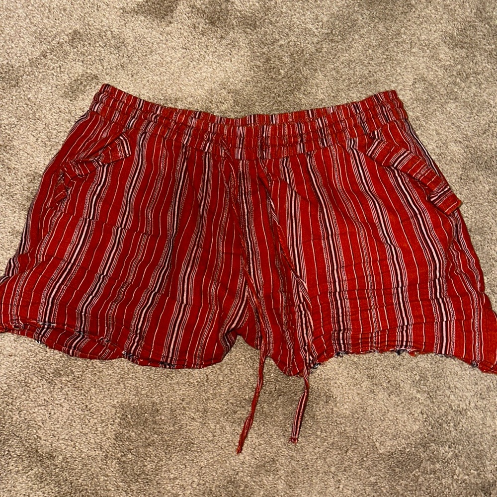 Red pin striped shorts from Ana. Size M with pockets.